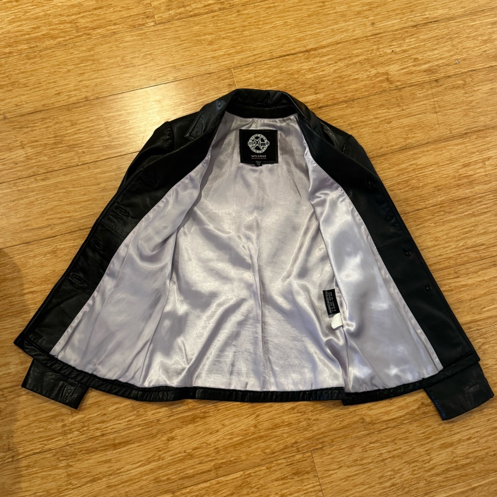 Maxima Vintage Wilson’s leather black blazer - Picture 4 of 7